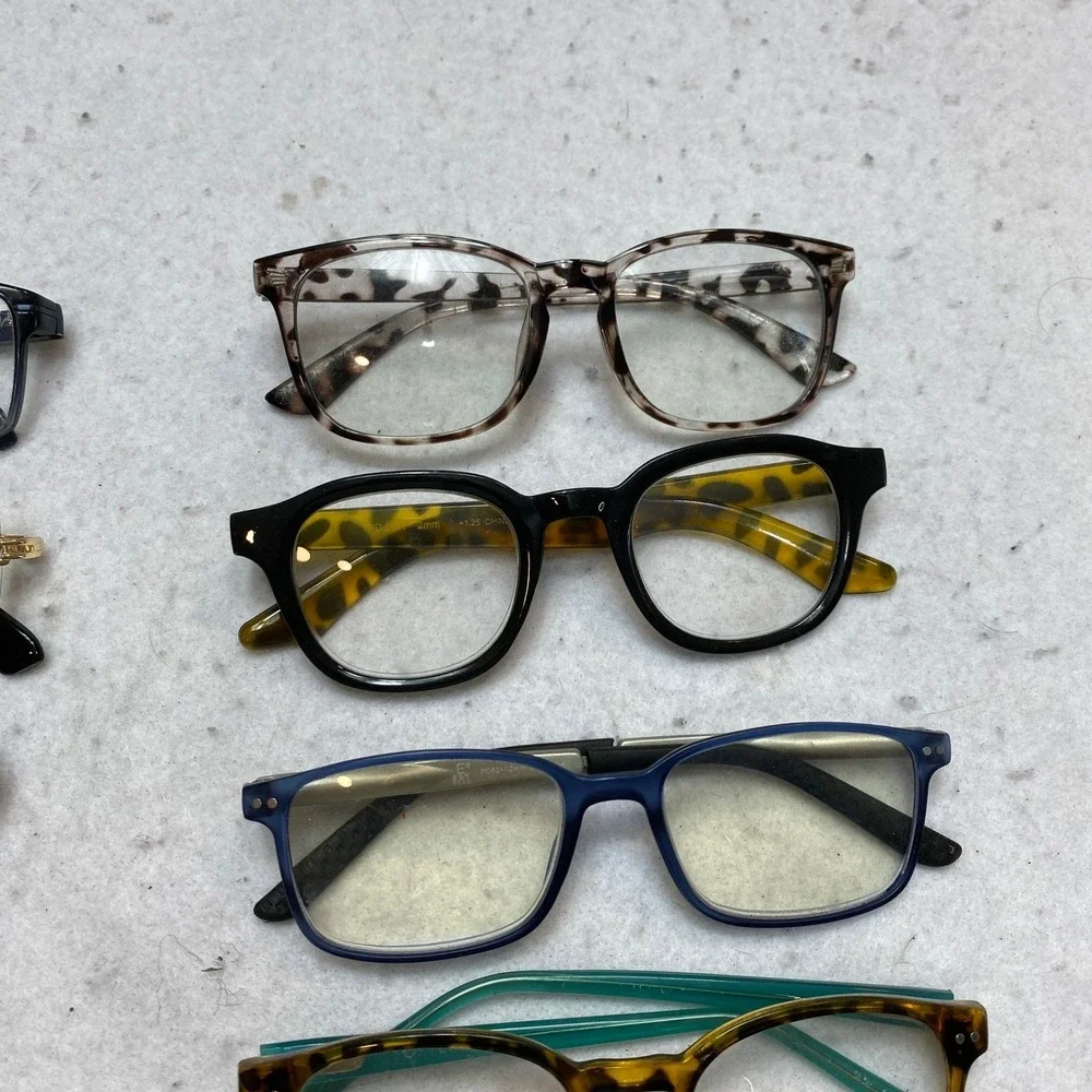Lot 12 Pairs Mixed Eyeglass Frames Designer & Vintage Styles Tortoise Bundle